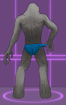 Needless to say N'tho &lsquo;Sraom found Thel outside naked and trapped, thankfully with no one else seeing him. Understanding his plight of not having proper Sangheili underwear, he brought the former Arbiter to a changing room to tryout some briefs