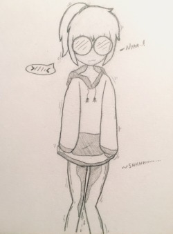 fluffy-omorashi:  Having trouble drawing eyes? Big cartoony glasses it is then! 👓