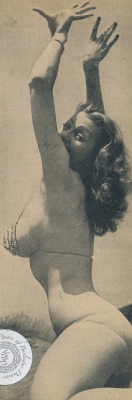 burlyqnell:  Tempest Storm: as scanned from the Summer 1954 issue of Peep Show magazine. Tempest was born Annie Blanche Banks in Eastman, Georgia on Leap Year 1928.  She was 20 years old, already married and divorced twice, when she decoded to move to