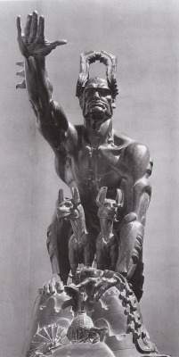 deutscheswarmblut:  surfingthekaliyuga:  &ldquo;Remussolini&rdquo; Stanisław Szukalski 1932Mussolini depicted as an allegory of Capitoline Wolf.  Wow 