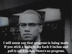 nataliemgc:  exgynocraticgrrl-archive-deacti: Malcolm X on "Progress"  Damn. 