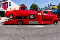 1953s: 1953 Ford Cab Over Engine (COE) Crew Cab Hauler with 1956 Ford F-100 Panel Truck