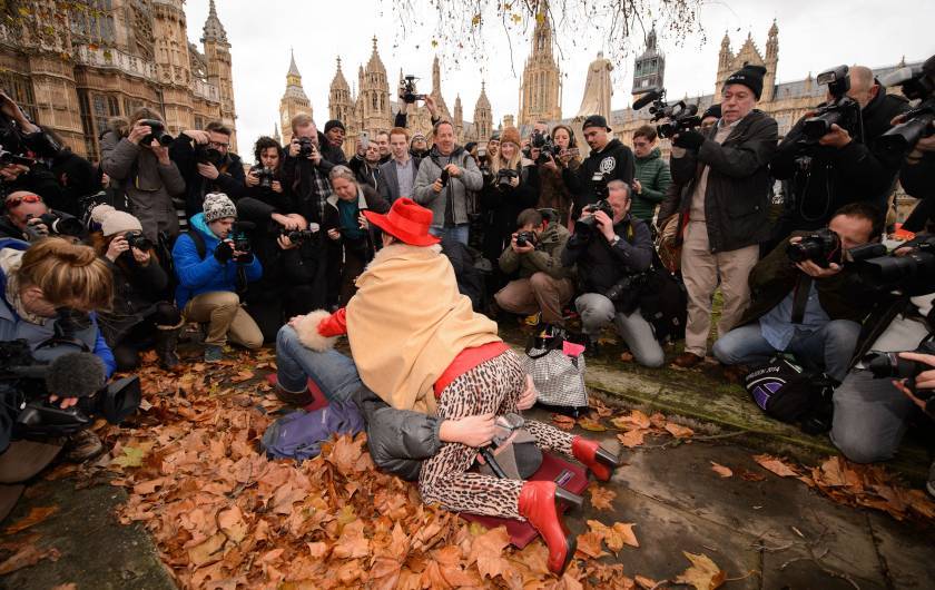 micdotcom:  Hundreds stage “face-sit in” outside parliament to protest new porn