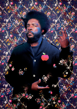 presidentforlife:  Kehinde Wiley’s portrait of the musician Questlove, for Burkhard Bilger’s “The Rhythm in Everything,” November 12, 2012.“Questlove is an artist who I respect because he constantly shifts within the idiom, challenging perceptions