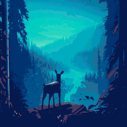 screenshotdaily:   Random forest scenes  animations by Mikael Gustafsson   Really great art and animation, would love to see this turned into a game.  You can see more on the artist’s Instagram or Dribble. 