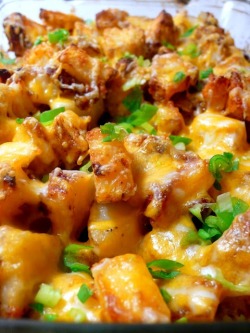 verticalfood:  Roasted Ranch Potatoes with Bacon and Cheese