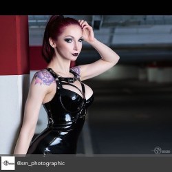 susanwayland:  I’m so in 💗 with this fantastic latex dress from @lacinglilith - I wore it in an aweome underground photoshoot with @sm_photographic and being happy the final results turned out so nicely 😃 #model #latex #latexdress #black #underground