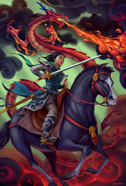 britreads4fun:  astairelover:  Mulan by adlovett  HOLY CRAP. i kind of want a poster of this.  