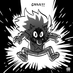 From Storyboard artist Lamar Abrams:  oh no! looks like vegeta gave the chaos emeralds to steven after all. but wait! didn’t yu-gi-oh blow up the moon? how is steven able to transform with no moon power?! find out on STEVEN’S LION! the next exciting
