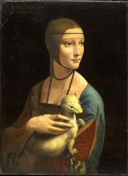 Dama z gronostajem, Léonard de Vinci entre 1488 et 1490 (Château du Wawel, Cracovie, Pologne)