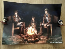 Managed to obtain an oldie but a goodie: the Levi + Eren + Erwin camping set exclusive to Comiket 88! I didn’t take photos of the other two items, but the focal point is this official image anyway ;)Had to use my cleaning Eren + Levi Bandai Suwarase