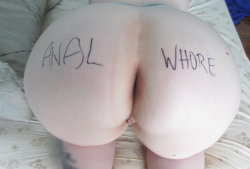 Degradationofasubmissiveslut:  Fulfilling A Request Of My Ass ;)   Luv To