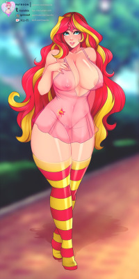 Finished humanized Sunset Shimmer commission for blackrider ^-^Hi-Res   all the versions are up in Patreon.❤  Support me on Patreon if you like my work ! ❤❤ Also you can donate me some coffees through Ko-Fi❤