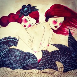 sailorgil:  “ Two Reds “  …  Artist:  Jackie Dunn Smith 