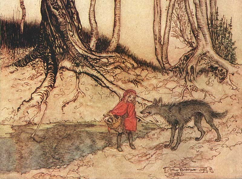 antipahtico:Little Red Riding Hood ~ Arthur Rackham