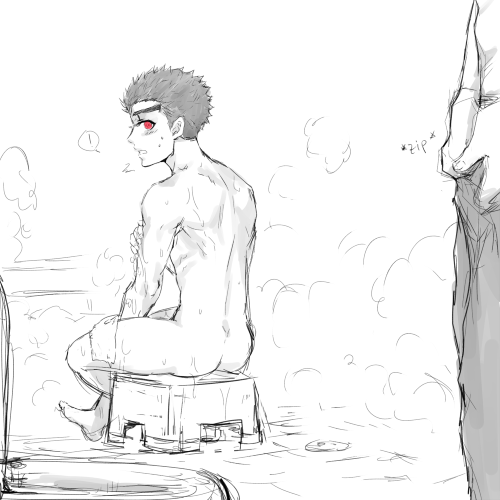 zonbikid:  laughing @ myself draw shitty watersports comics// should i continue?? i think theyre gonna bang or smth??