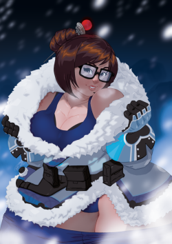 tovio-rogers:another nerd for the patreon set. im a mei/d.va main in overwatch so any excuse to draw them and all that.  ;9