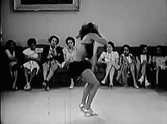 husssel:  neoamericana:  2damnfeisty:  kyleandmaxinesdaughter:  Conseula Harris being a respectable, fully-clothed, non-hip-swinging/booty-shakin’ black woman in two 1938 films. [Gif 1] [Gif 2]  that first gif»»»  1938.   FIrst gif: twerking, second