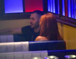 celebritiesofcolor:  Rihanna and Karim Benzema at a 24-hour diner at 6am in New York City