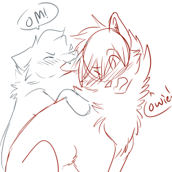 sianiithesillywolf:Ear nibble war o//w//o Shall I finish pictures above?x3! D’aww~ &lt;3