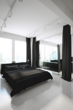 livingpursuit:  Black &amp; White Loft by Sergey Baskakov