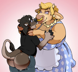blogshirtboy:  Never look directly into the eyes of a cow mom! ft. daef 