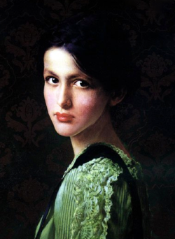 worldpaintings:  Vittorio Matteo Corcos Portrait of a Woman (Volto di Donna), c. 1900, oil on canvas.