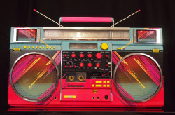synthetixphotography:  JVC RC-M90 boombox, heavily customised with my own 80s inspired design. Now titled the Taira RC-M90 Dreamblaster. 