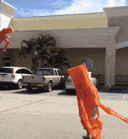 gifsboom:  Video: Girl with Inflatable Arm-Flailing Tube Man Costume Dances with the Real Thing  Hahaha