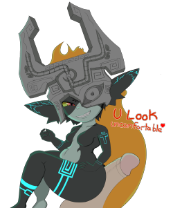 shorty-stories:  Midna’s helmet is stupid and i hate it.   &lt; |D’‘‘‘