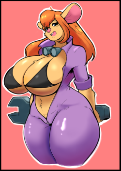 eikasianspire: My half of a quick trade with the master of cartoon babes, @no-lasko! He asked for a busty Gadget.Which I was happy to oblige. :3c Hope you like, friend.   hnnng! &lt;3 &lt;3 &lt;3