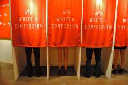 shessickminded:   Confessions is a public art project that invites people to anonymously share their confessions and see the confessions of the people around them in the heart of the Las Vegas strip.  Love this. 