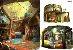 aymrc:  Here is a selection of research made back in 2010  where I had the opportunity to work as a Visual development artist for Ankama’s first Feature film “ Dofus Book 1, Julith “.  The movie is now released in French Theaters.  It was great