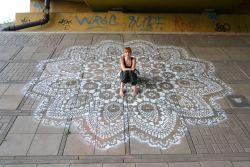 Asylum-Art:  Nespoon Polska: Lace Street Art   On Behance Warsaw-Based Artist Nespoon
