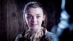 Arya Stark + smiling