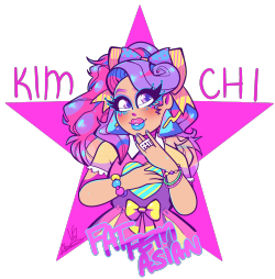kawaiisheriff:  Real life anime girl Kimchi! I love her so much. I drew her in a fairy-kei esque look. 