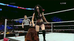 shardwick:  Let’s get violent.  THIS is what we want to see from the divas! I loved this match, Paige and Alicia work so well together! Also I&rsquo;m so happy that Paige was able to bring back that sick Cradle DDT. In love with her moveset