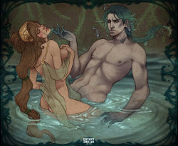 Poseidon &amp; Tyro by Stregatto10.Â 