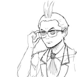 narcissusthegatekeeperofsin:  Apollo Justice wearing glasses… again.