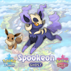 splatterparrot:  Trainers! Cause a scare with Spookeon!Eevee evolves into Spookeon once it levels up with high friendship while holding a Reaper Cloth!Another Eeveelution fakemon design. I love ghost types, so this one was really fun to create! 