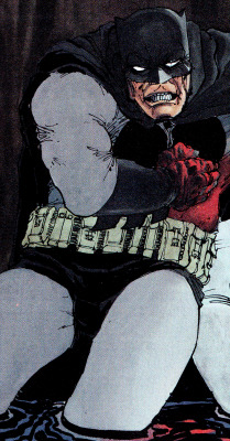 jthenr-comics-vault:  COMIC BOOK CLOSE UP T H E  D A R K  K N I G H TThe Dark Knight Returns #3 (May 1986)Frank Miller (pencils), Klaus Janson (inks) &amp; Lynn Varley (colors)