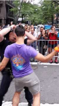 slangwang:  takawaste:  hotcheetoprincess:  revivalnevergoesoutofstyle:  outofficial:  Hot Cop Backs It Up on Gay Marcher at NYC Pride  A lot of the on-duty cops at Pride yesterday were absolutely incredible.   cops and incredible should not ever be