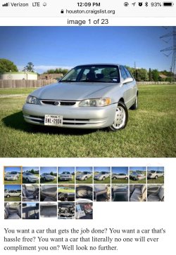 datcatwhatcameback:That’s how you sell a fuckin’ car, lads. Dude I’d take it in a fucking heartbeatThough, given I have the lemoniest lemon, a 2000 Dodge Intrepid, I’d take a fucking soapbox derby car as an upgrade :|