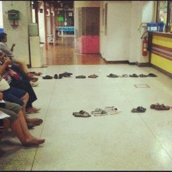 This is how you wait in line! This would never work in the states. #rudeamericans #smart #shoes #funny #instaphoto