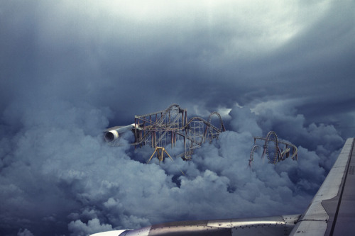   Abandoned roller coaster in the clouds, between Taichung City and Manila   