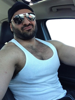 biversbear-free-gay-bear-porn:  stratisxx:  Another hot Arab daddy… The masculine face ✔  the big hairy daddy chest ✔  the big hairy cock, &amp; balls made for filling a hole to capacity with his babies ✔   Watch more guys on video- click now
