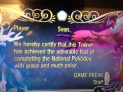718. 718 Pokemon. That&rsquo;s a lot of Pokemon. And at the end of it all, I can only look on this certificate and say &ldquo;Very grace. Much poise. So Pokemon. Wow.&rdquo;