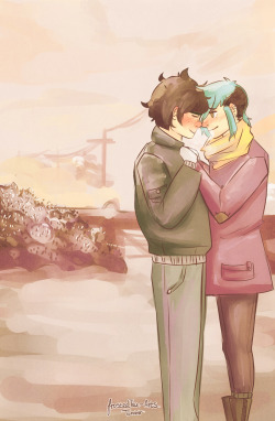 frostedtea-arts:  I don’t draw my own characters enough. My OC’s Cody and Felix ♡  Re-blogged from my art blog ^_^