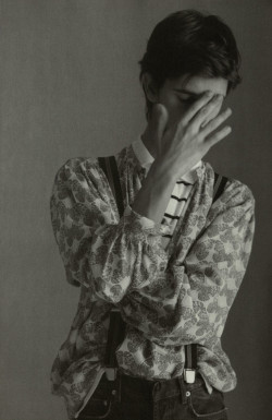 teenagedirtstache:butterfly printed shirt, Gucci; striped polo shirt, Polo Ralph Lauren; jeans Dior Homme by Hedi Slimane