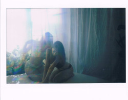 uremysweetapocalypse:  catty with nakedpersephone • instax wide scan (self-portrait with assistance • please only reblog with caption intact • respect personal work and effort) 
